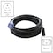 Ac Works 20FT 14/3 15A Medical Grade Power Cord with Right Angle IEC C13 MD15ARC13-240BK - alternate 2